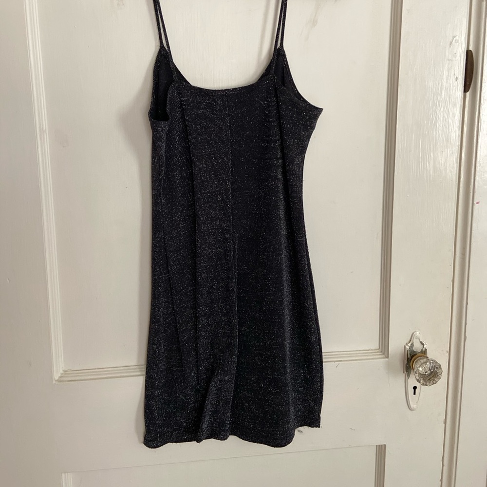 Vintage Y2K Metallic Little Black Dress - Picture 8 of 9